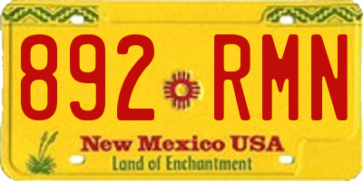 NM license plate 892RMN