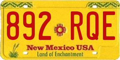 NM license plate 892RQE