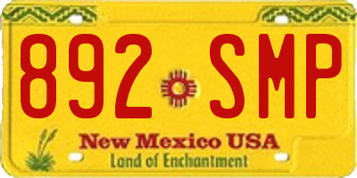 NM license plate 892SMP