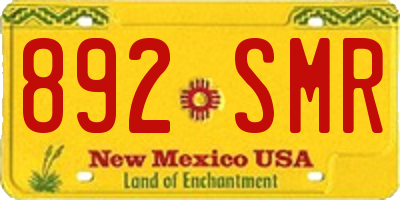 NM license plate 892SMR
