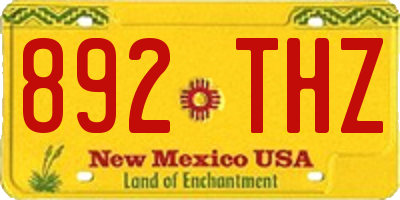 NM license plate 892THZ