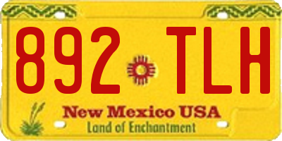 NM license plate 892TLH