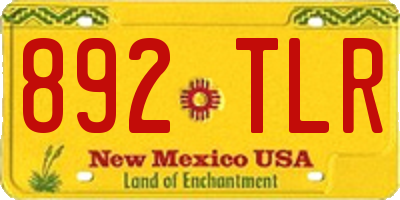 NM license plate 892TLR