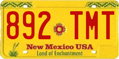 NM license plate 892TMT