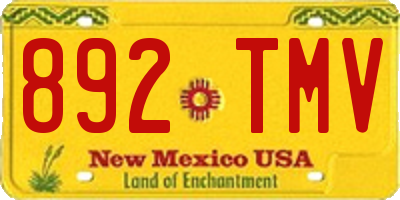 NM license plate 892TMV