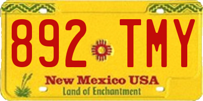 NM license plate 892TMY