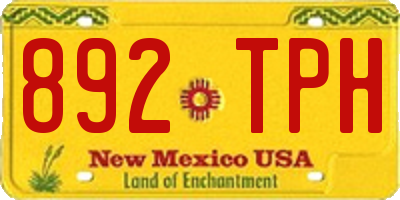 NM license plate 892TPH