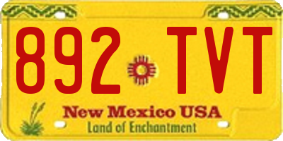 NM license plate 892TVT