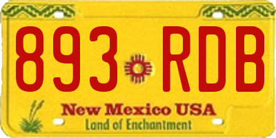 NM license plate 893RDB