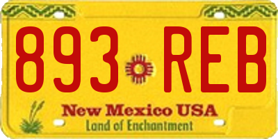 NM license plate 893REB