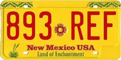 NM license plate 893REF