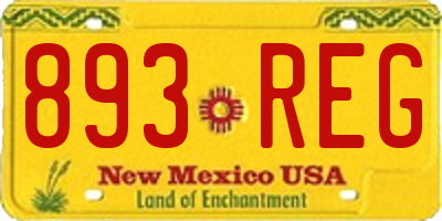 NM license plate 893REG