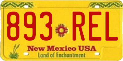 NM license plate 893REL
