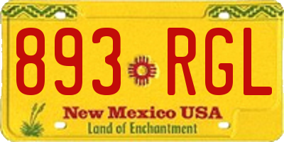 NM license plate 893RGL