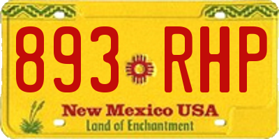 NM license plate 893RHP