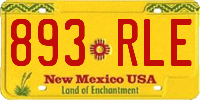 NM license plate 893RLE