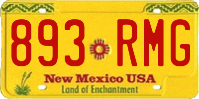 NM license plate 893RMG