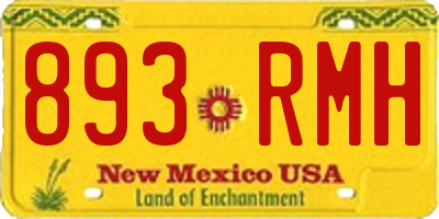NM license plate 893RMH