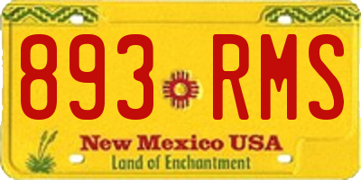 NM license plate 893RMS