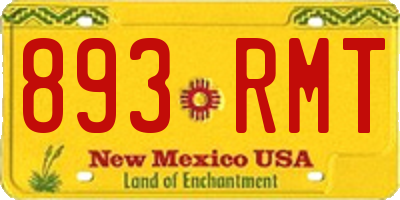 NM license plate 893RMT