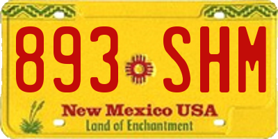 NM license plate 893SHM