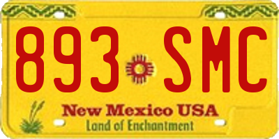 NM license plate 893SMC