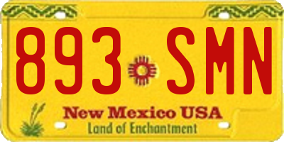 NM license plate 893SMN