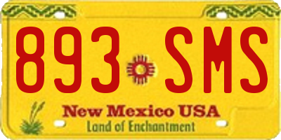 NM license plate 893SMS