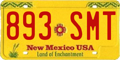 NM license plate 893SMT