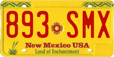 NM license plate 893SMX