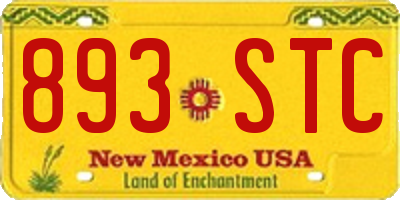 NM license plate 893STC