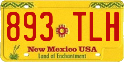 NM license plate 893TLH