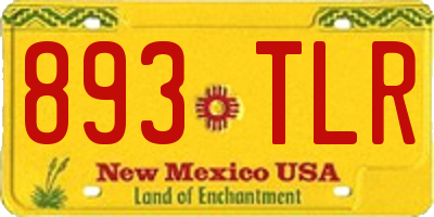 NM license plate 893TLR