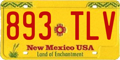 NM license plate 893TLV