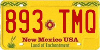 NM license plate 893TMQ