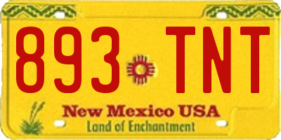 NM license plate 893TNT