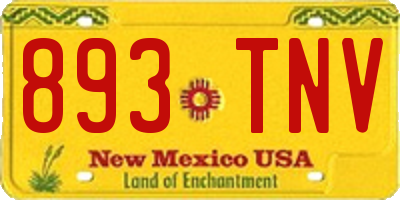 NM license plate 893TNV