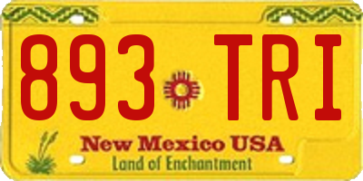 NM license plate 893TRI