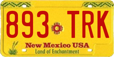 NM license plate 893TRK