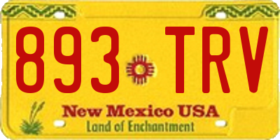 NM license plate 893TRV