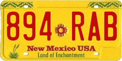 NM license plate 894RAB