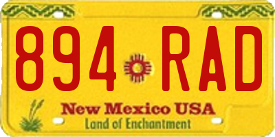 NM license plate 894RAD