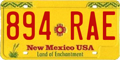 NM license plate 894RAE