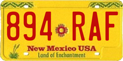 NM license plate 894RAF