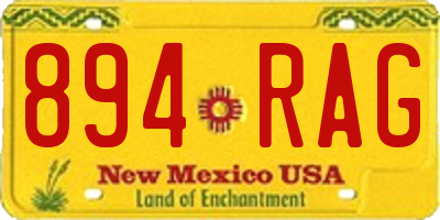 NM license plate 894RAG