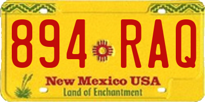 NM license plate 894RAQ