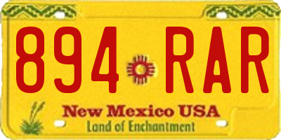 NM license plate 894RAR