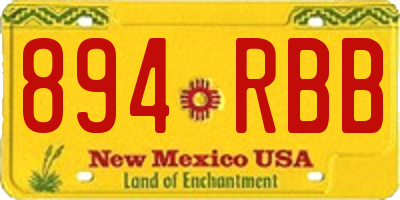 NM license plate 894RBB