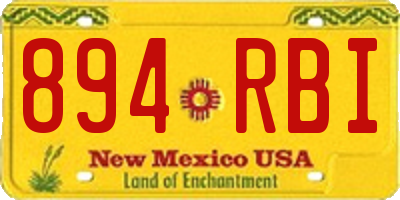 NM license plate 894RBI