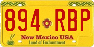 NM license plate 894RBP